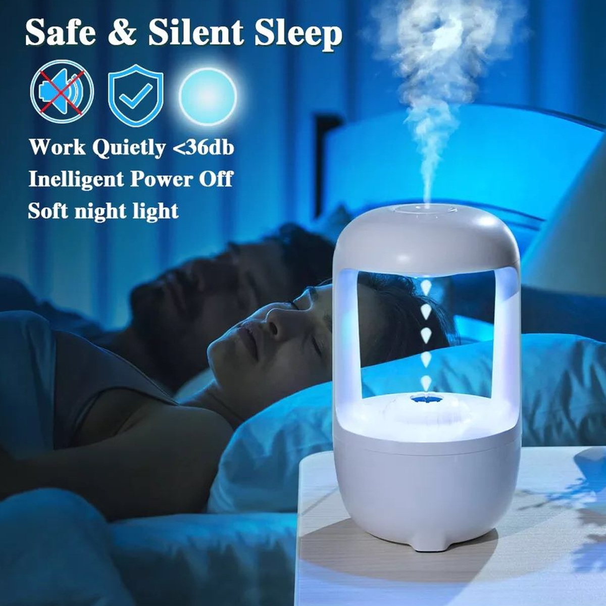 Enti Humidifier Anti Gravity Humidifier Levitating Water Drops Air Purification ...