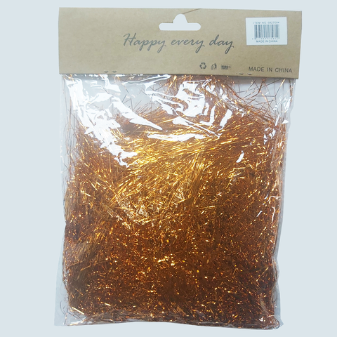 45 Gms Metallic Straight Cut Shredded Gift Basket Filler Tinsel Foil Made From Acrylic Resin Maroon - Willow