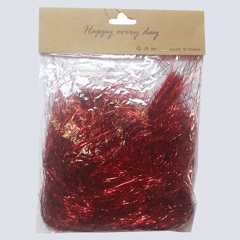 45 Gms MIX COLORS Metallic Straight Cut Shredded Gift Basket Filler Tinsel Foil Made From Acrylic Resin (4Pc Pack)  - Willow