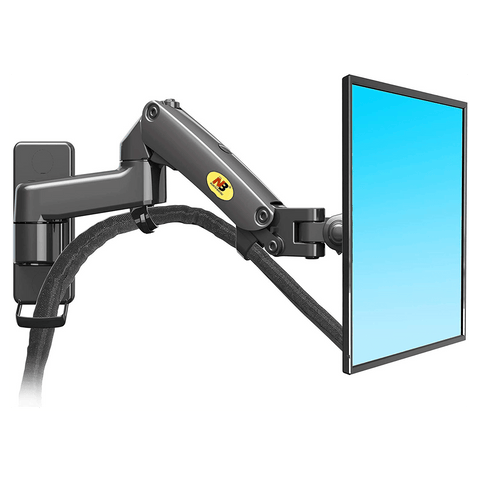 TV Monitor Wall Mount Bracket Full Motion Articulating Swivel for 17-27 Inch Display (Black) - NB
