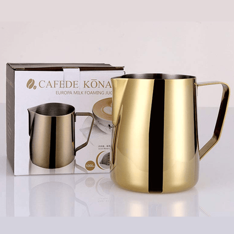 CAFEDE KONA Coffee Steam Pitcher with Measuring Beak