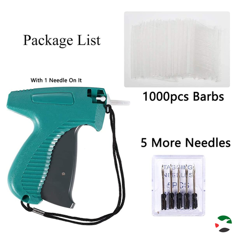 Olmecs Standard Retail Price Tag Attacher Gun for Clothes with 6 Needles & 1000pcs Barbs