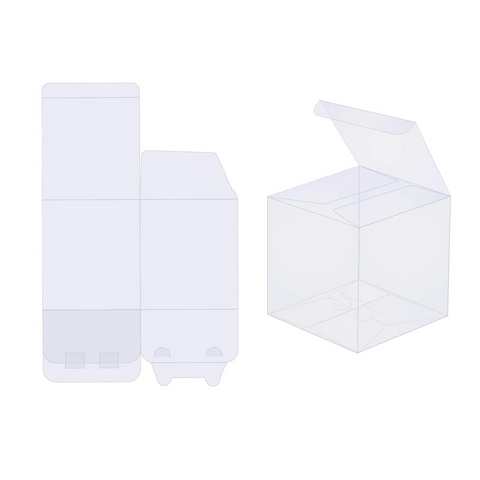 Plastic Gift Box,10x10x10 Cms Clear Boxes for Favors 12 Pcs - Willow