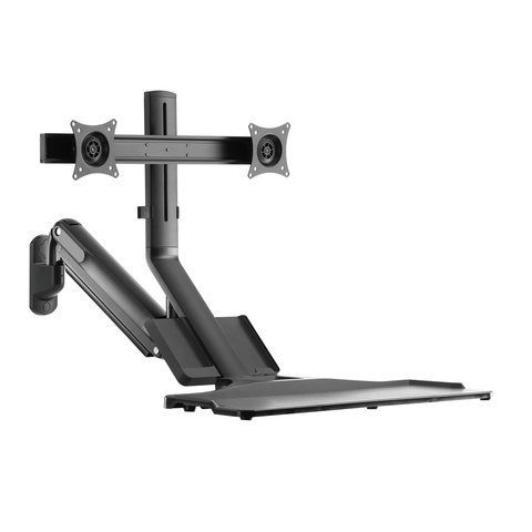 SH-S0502P01 Gas Spring Sit-stand Desk Converter With Dual Mount - Olmecs