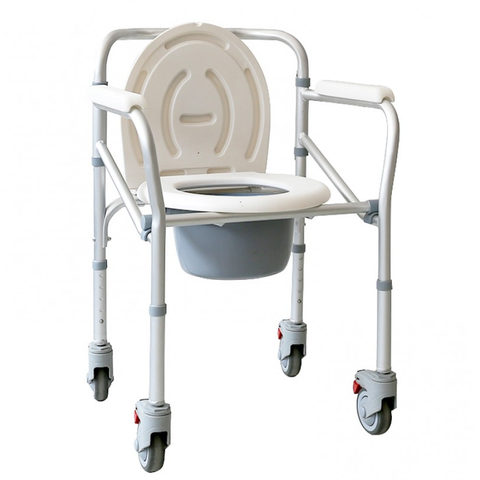 Aluminium Foldable Movable Commode