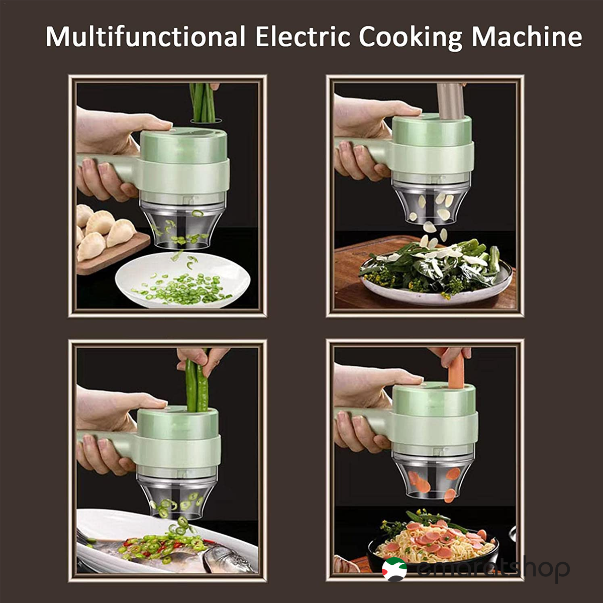 Electric Vegetable Cutter Multi-functional Food Chopper Vegetable Slicer  Dicer Rechargeable Built-in Battery Cordless Kitchen