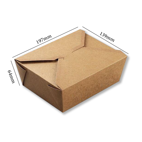 120 Pcs  Kraft PE Takeaway Boxes  (32oz) - Willow