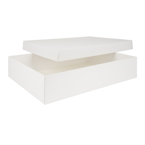 Willow White Cardboard Gift Box with Lids, for Clothes, 12Pc Pack Size 35x26.5x6.5Cms - White