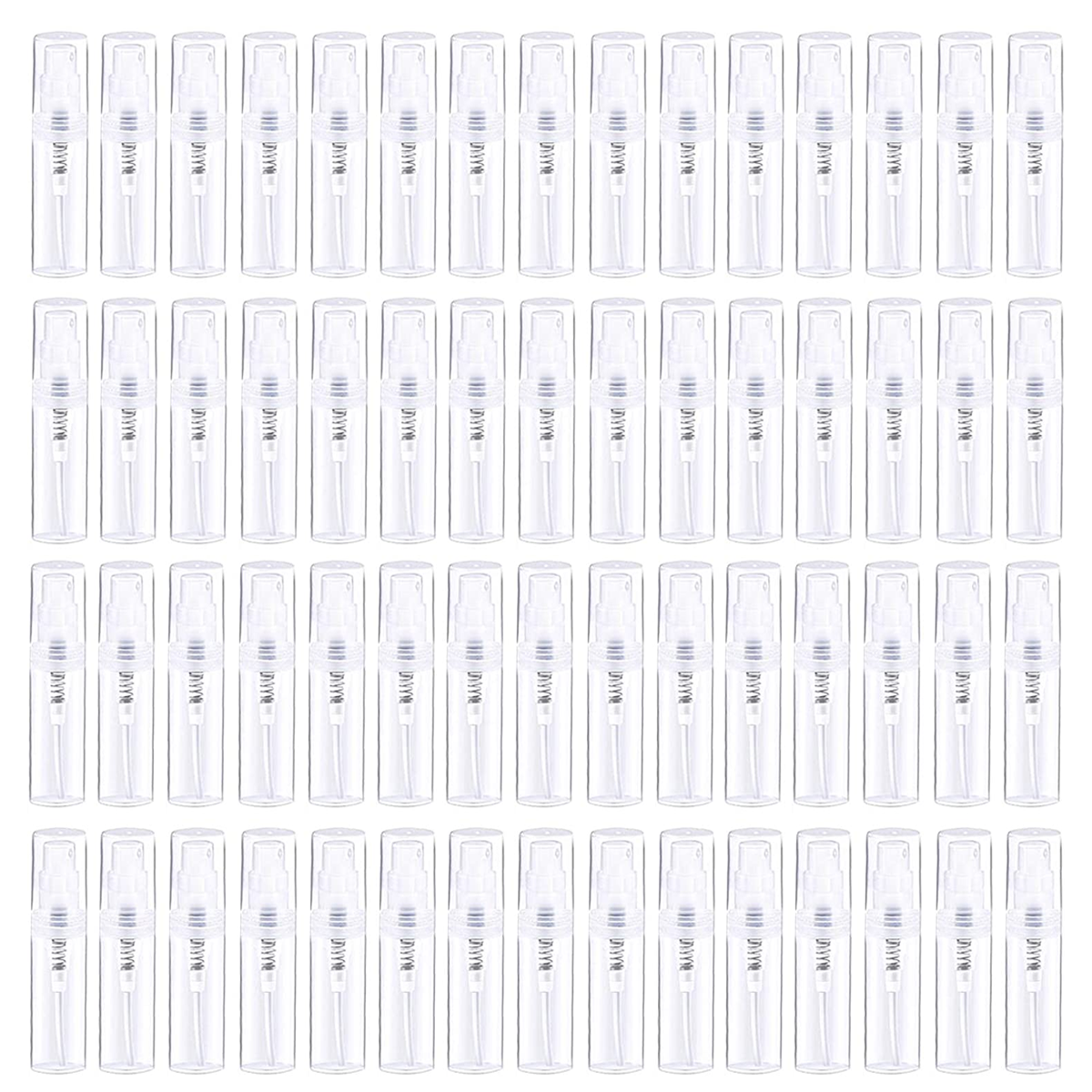 120 Pc Pack 2 ml Mini Clear Plastic Spray Bottle for Perfume (2ml) - Willow