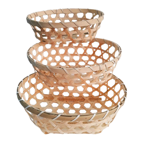 Traditional Handmade Wicker Baskets Set of 3 pieces - Willow