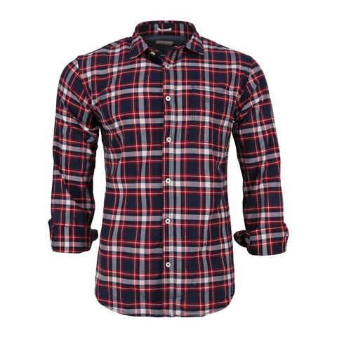 Men's Casual Shirt Long Sleeve CT170 Red - Cortigiani
