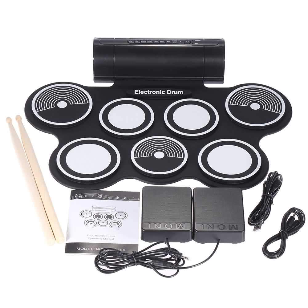 Portable Foldable Silicone Electronic Drum Pad Kit