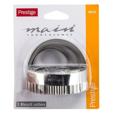 Prestige Biscuit Cutters With Handle Silver PR8012