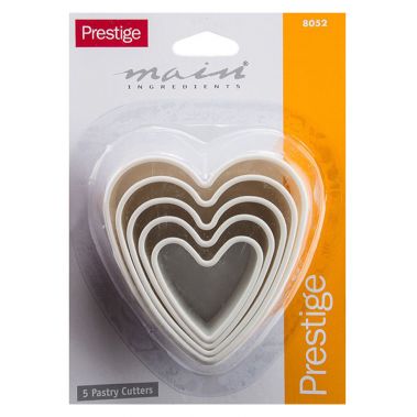 Prestige Heart Shape Pastry Cutter 5-Pc Set PR8052
