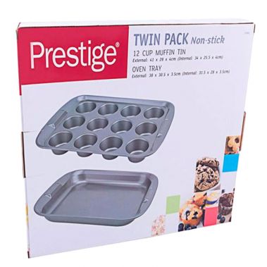 Prestige Twin Set 12 Cup Muffin & Oven Tray PR57995