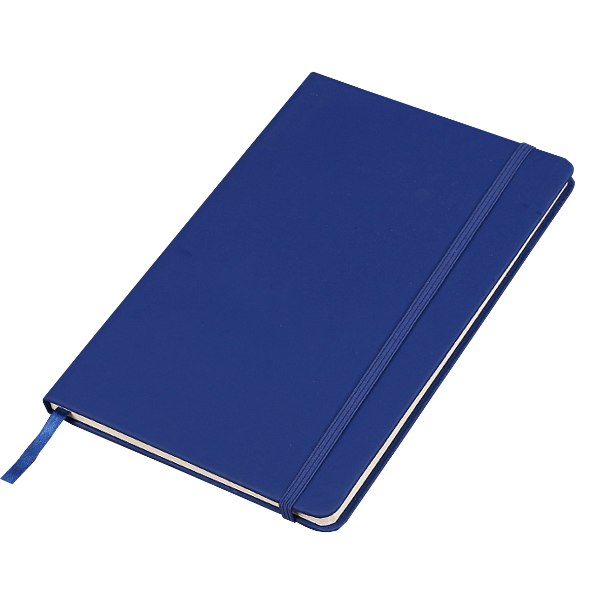 Olmecs PU Soft Leather Covered Notebook With Elastic Strap - Blue