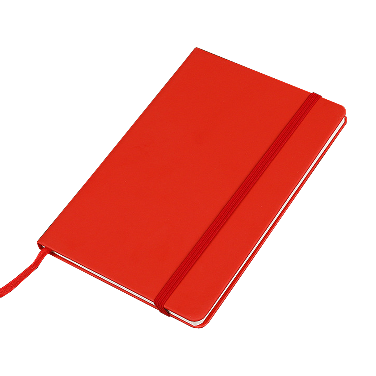 Olmecs PU Soft Leather Covered Notebook With Elastic Strap - Red