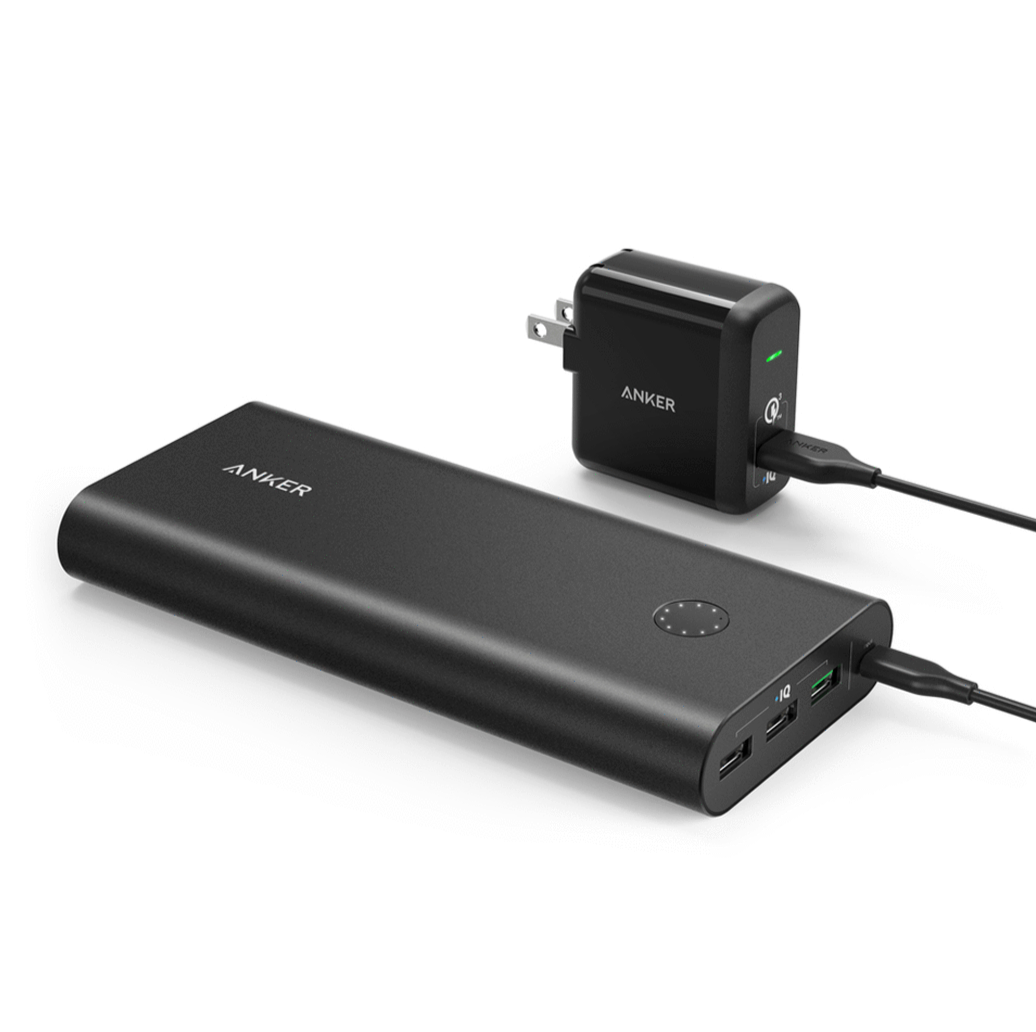 Anker PowerCore 26800  Portable Charger with USB Wall Charger & QC2.00 - Black - SquareDubai