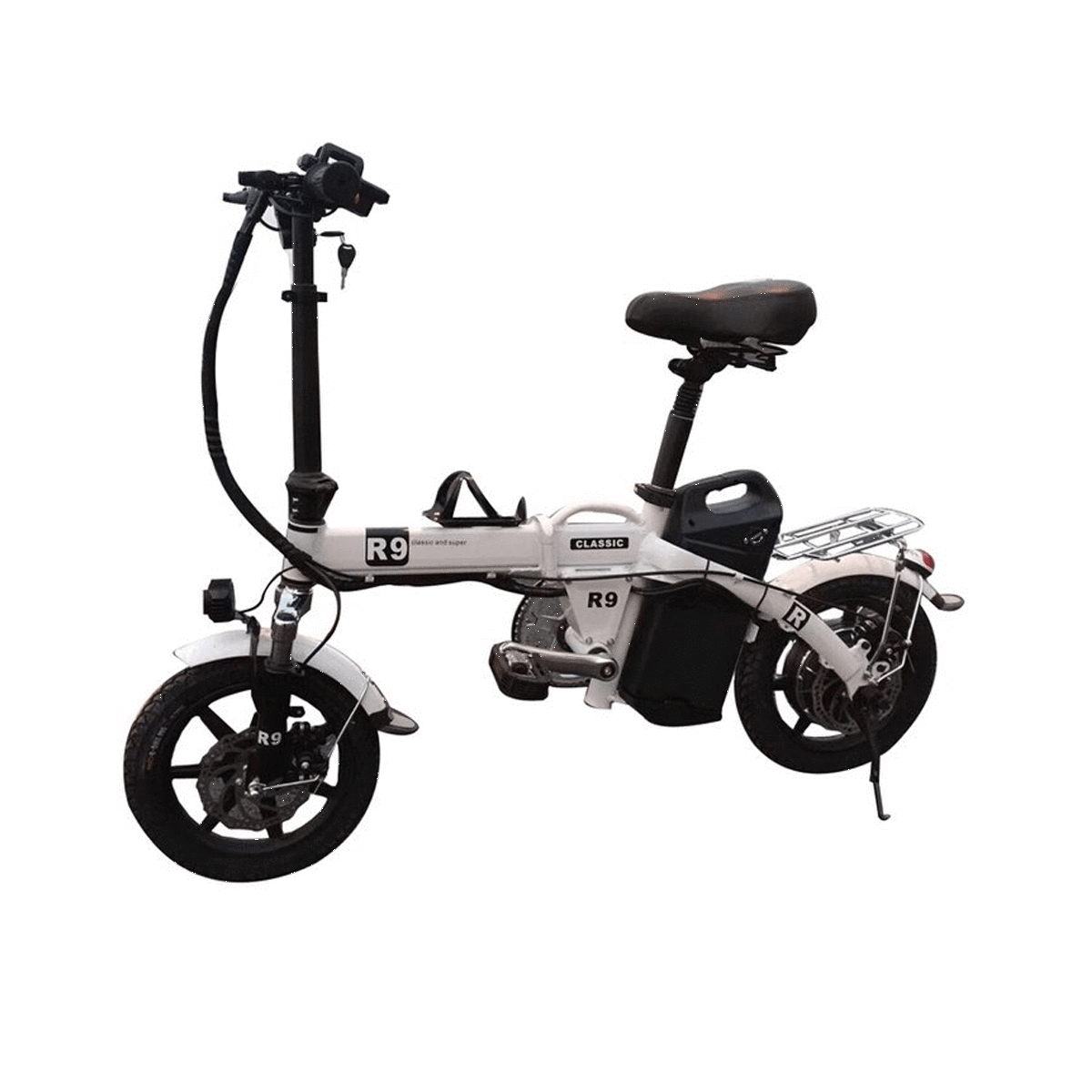 R9 Electric Bike 48V All Aluminum Alloy Frame E-Bike with Front Headlight