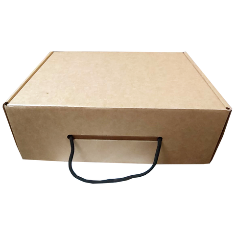Large Brown Kraft Boxes with Rope Handle  39x29x13 Cm (10Pc Pack)