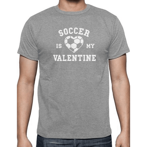 Soccer Is My Valentine  - Casual 160Gsm Round Neck T Shirts