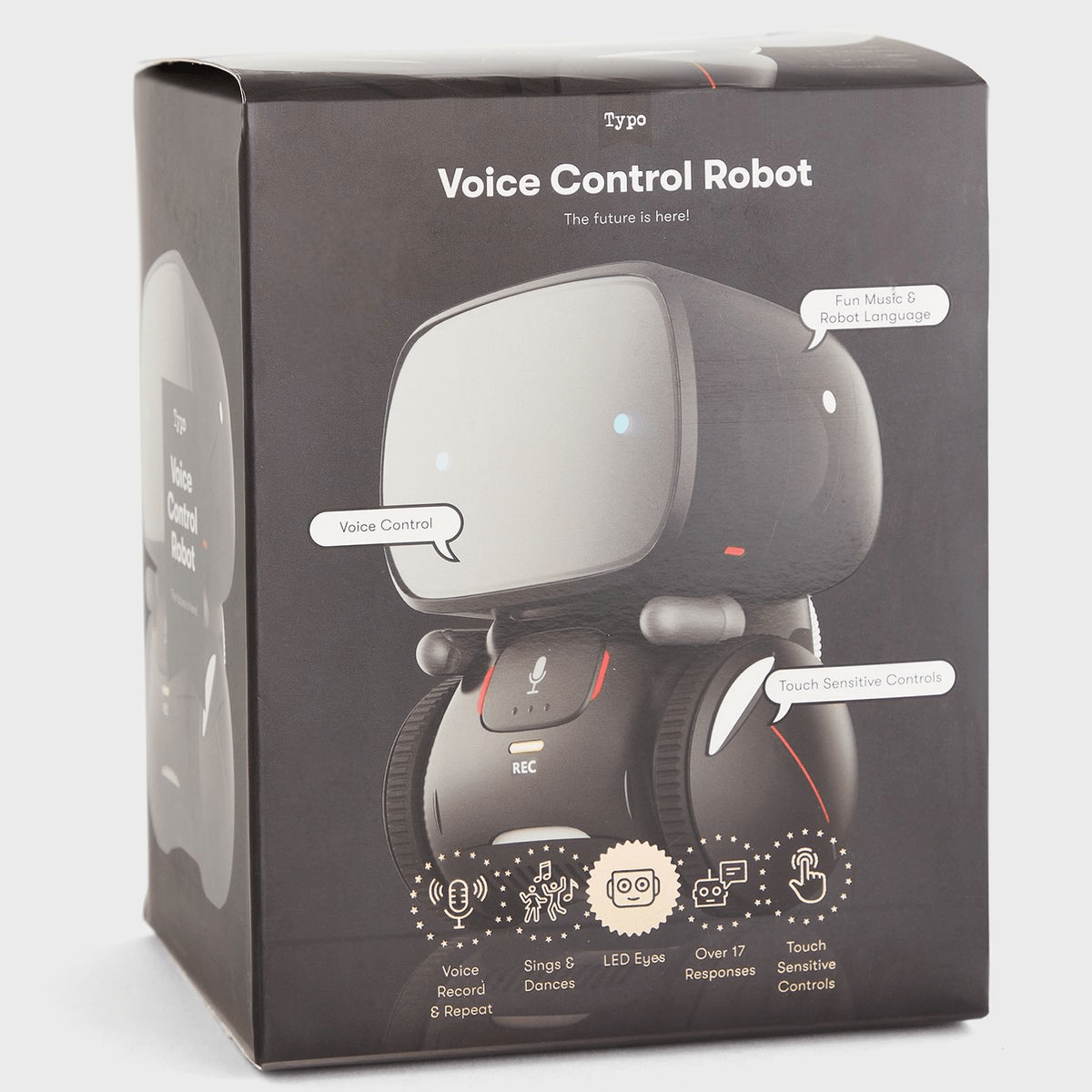 Voice Control Robot White & Black - TYPO