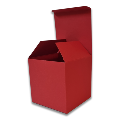 Red Kraft 350gsm Gift Boxes for Mugs / Favors 10x10X10 Cms (12Pc Pack) - Willow