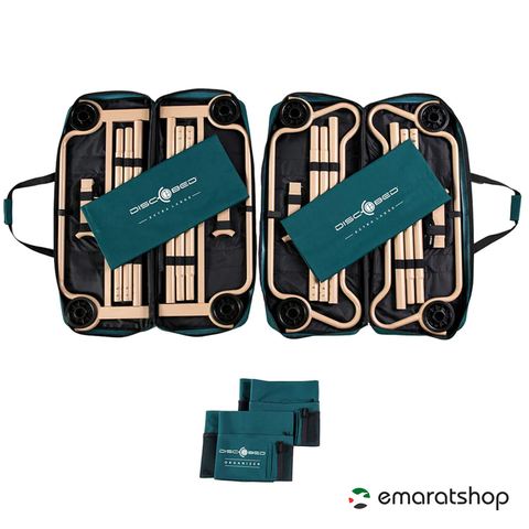 Disc-O-Bed XL with Organizers Includes Height Extension & Foot Pads - Tan