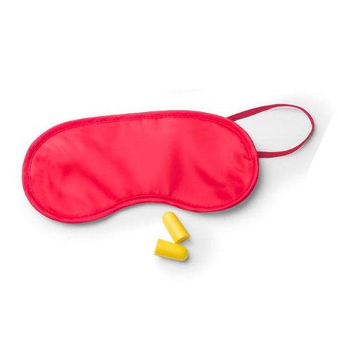 ITALO Colourful Eye Mask and Ear Plug Set (Red)
