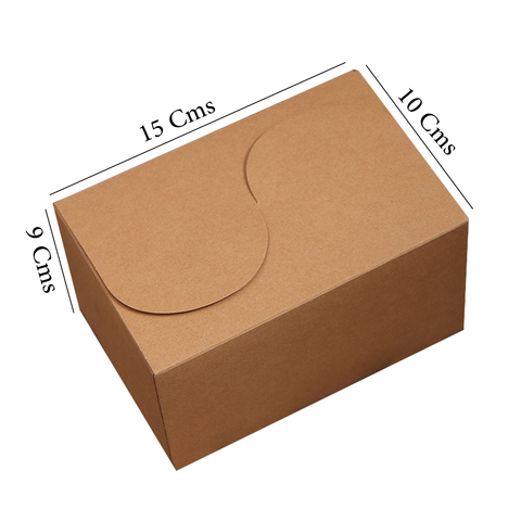 12 Pc Pack Eco-friendly DIY Custom Paper Flipping Gift Packaging Box Kraft (15x8.5x10 Cm) - Willow