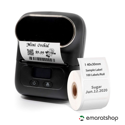 Phomemo M110 Portable Mini Thermal Label Printer for Mobile - Black