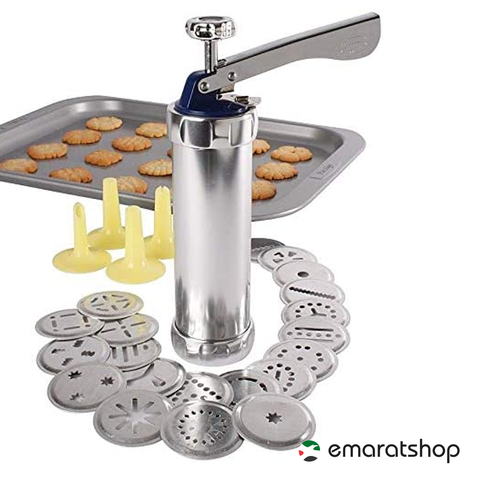 Aluminum Biscuit and Cookie Maker Silver