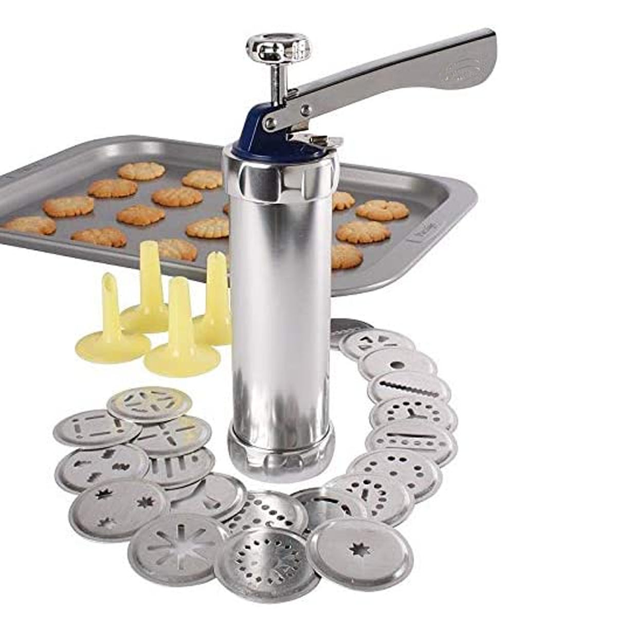 Aluminum Biscuit and Cookie Maker Silver