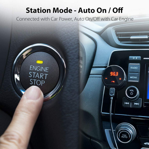 CK310 Bluetooth Car Radio Adapter, FM Transmitter, Auto Power On Off with Car - Avantree