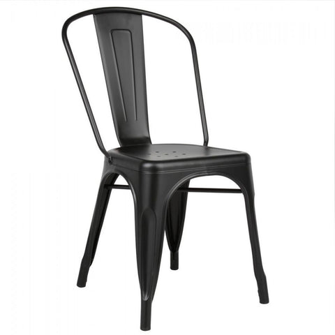 Metal Stackable Chair For Restaurants - Black
