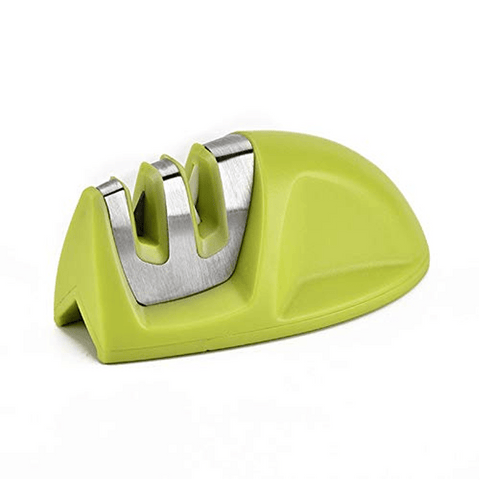 Two Stages Ceramic Knife Sharpener with Non-Slip Rubber Base