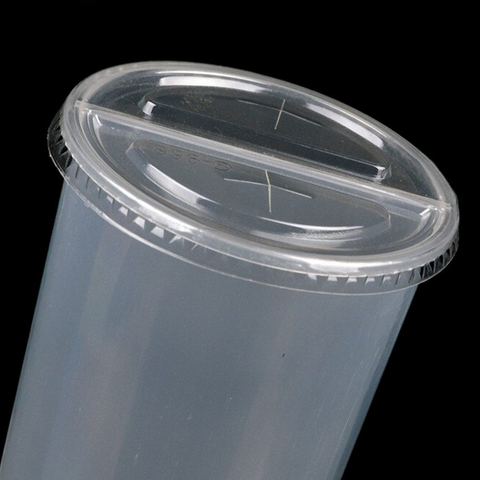 Plastic Twin Split Cup, with lid 700cc (92 Set Per Box)