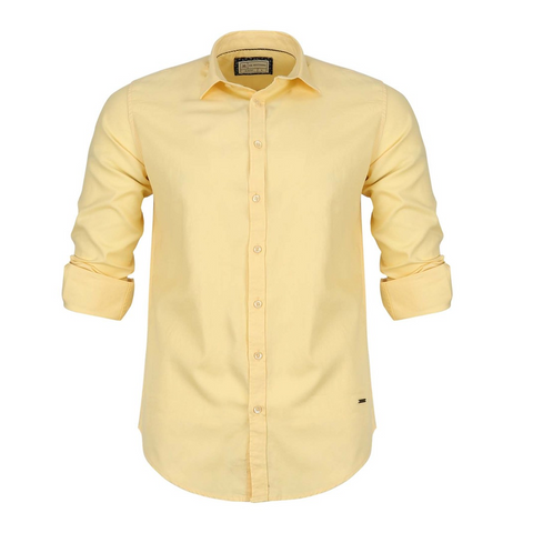 Men's Casual Shirt Long Sleeve 2025 Yellow - Debackers