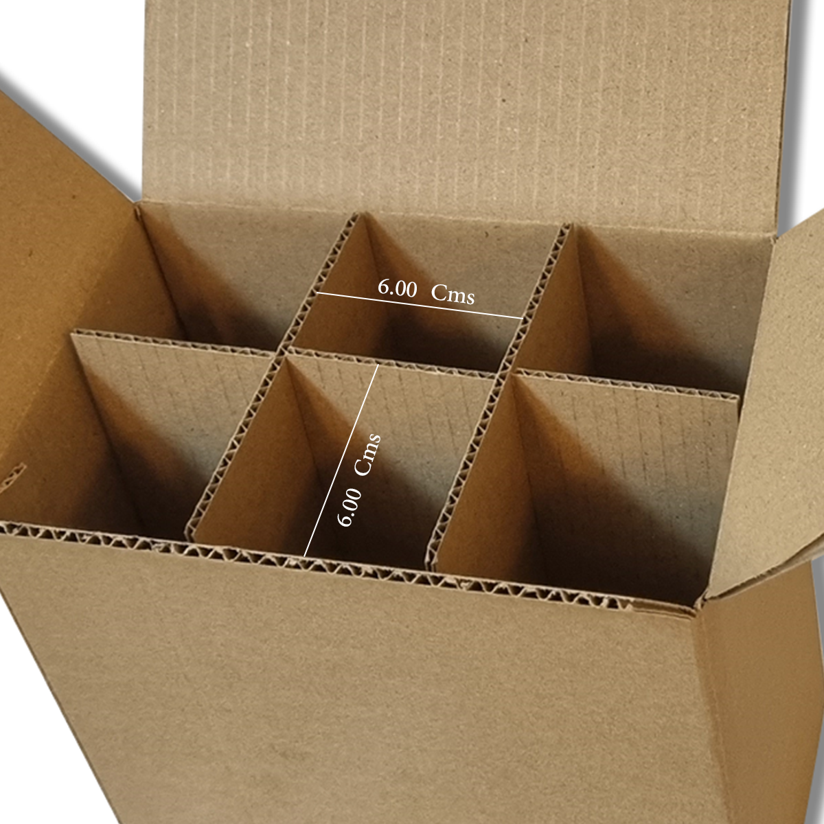 Willow 6 Bottle Packaging Carton 22x16x13.00 Cms, – (10Pc Pack) - Willow