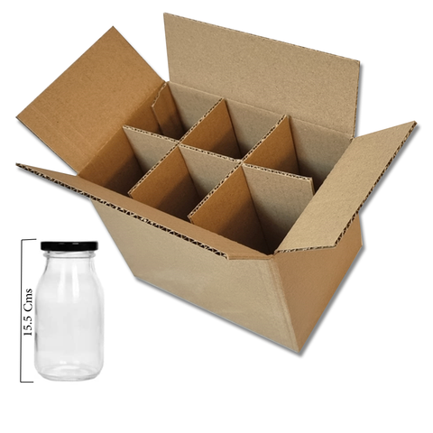 Willow 6 Bottle Packaging Carton 22x16x13.00 Cms, – (10Pc Pack) - Willow