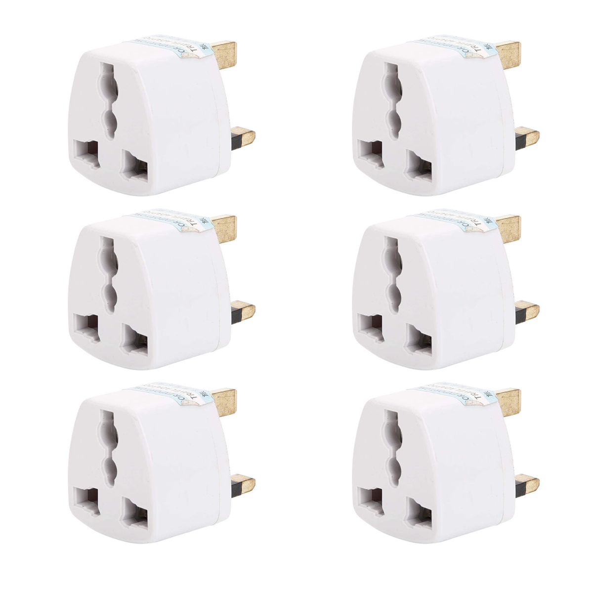 Universal AU US EU to UK AC Power Plug Travel Adapter Outlet Converter Socket (6Pc Set)