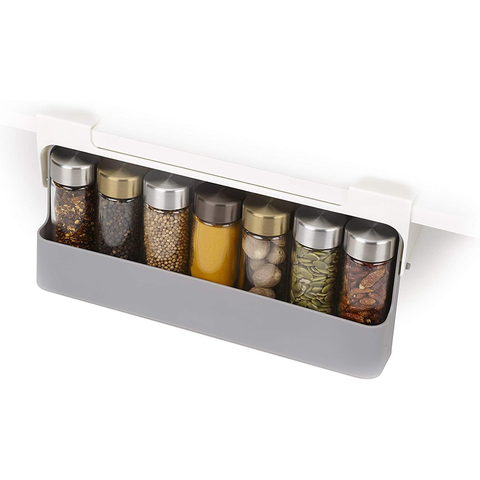 Under Shelf Pull Down Sliding Spice Rack