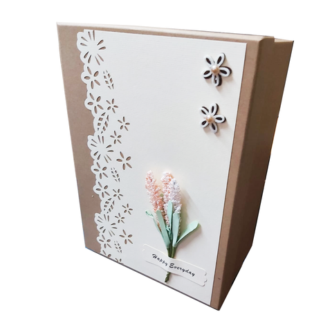 Set of 3 1200gsm Cardboard 2 Piece Gift 3D Flower Paper Rigid Box With Lid  - Willow