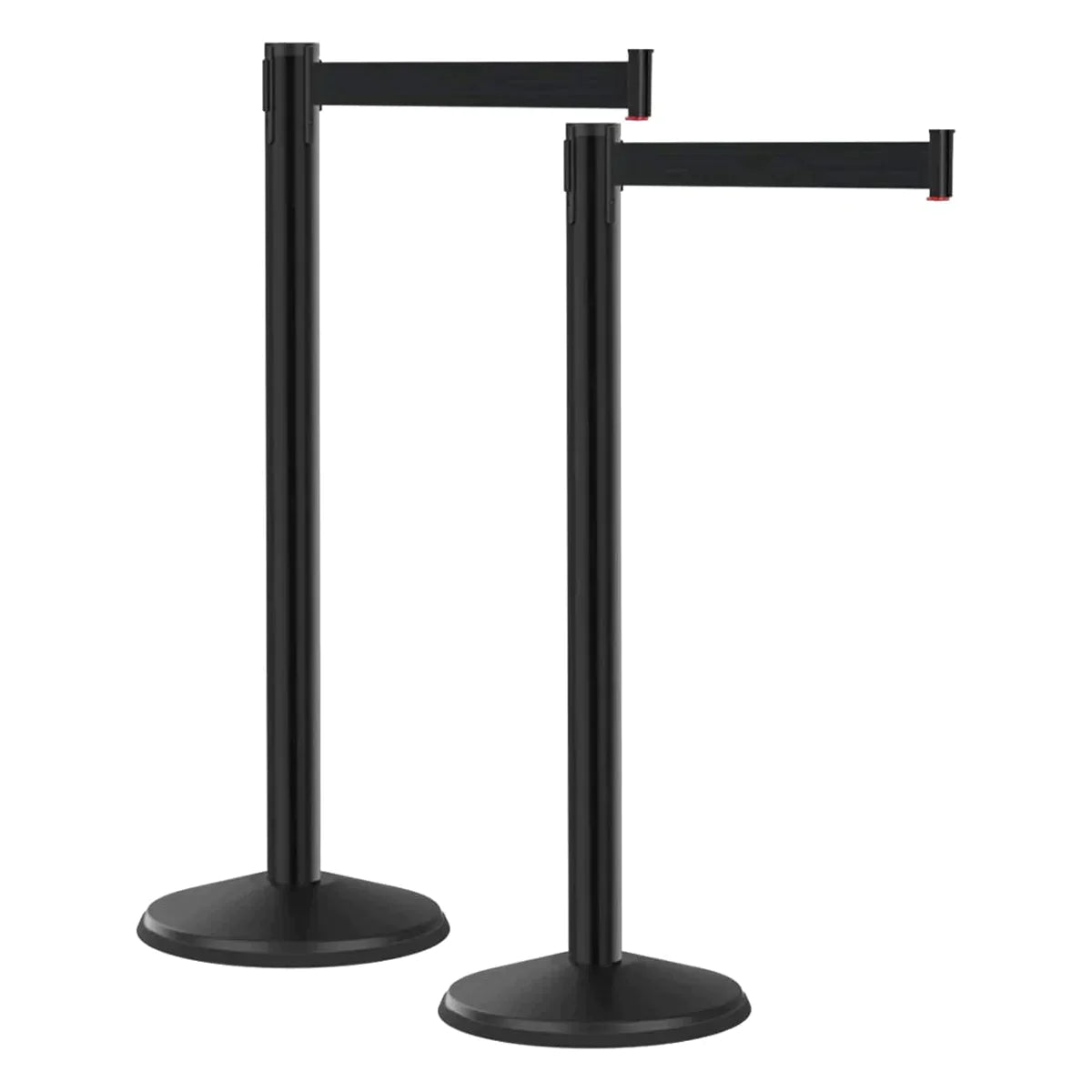 Crowd Control Barriers with Retractable Belt Stanchion  Pole For Crowd Control Gold/Black (Set of 2)