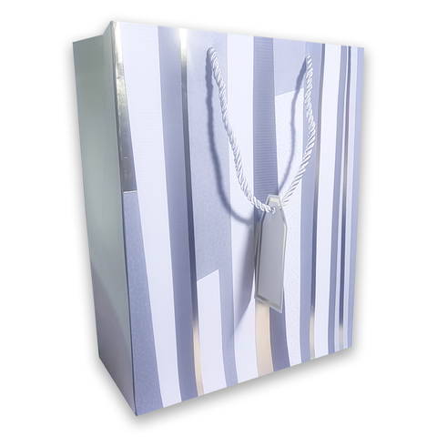 Stripe Design Gift Bags (26x32x10 Cms) (12Pcs Pack)