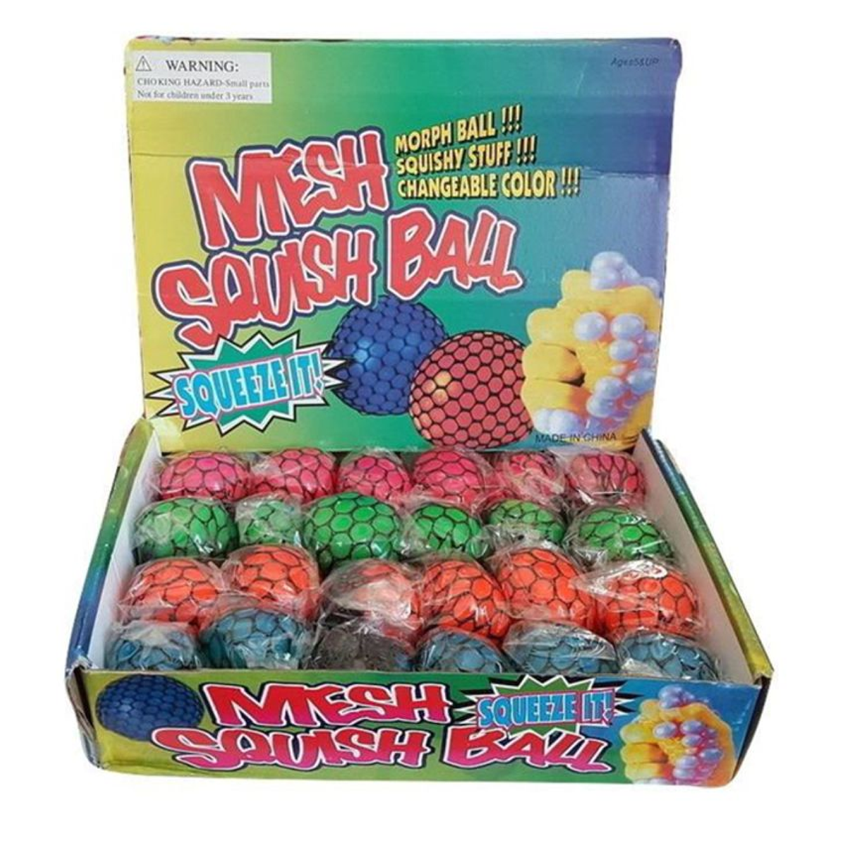 24-Pieces Mesh Squish Ball Set