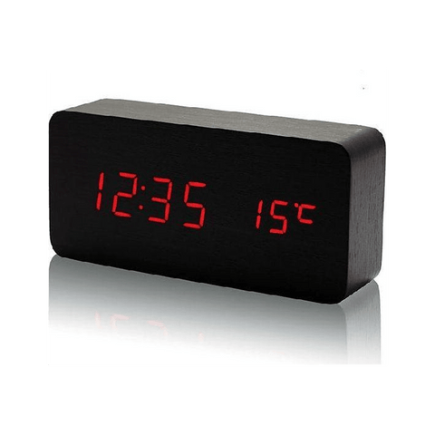 Fashion digital white LED wooden clock white mx1292 - SquareDubai