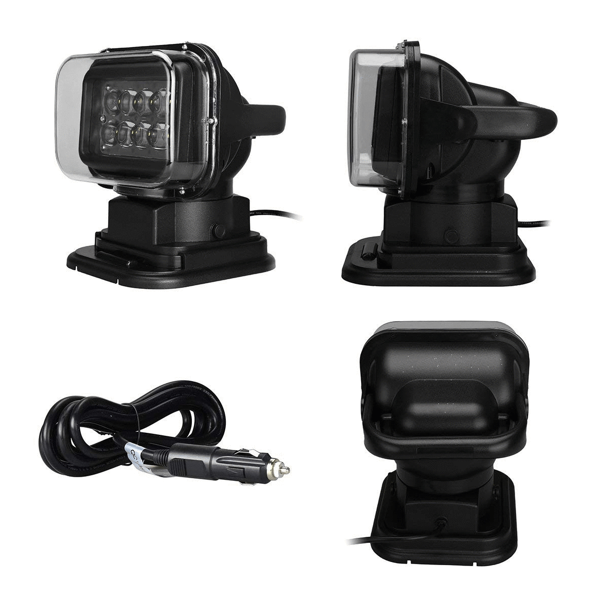 Cree LED Search Light 360 Degree Rotating, Remote Control Work Light, Emergency Light, Garden, Car Light, Home etc - SquareDubai