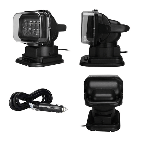 Cree LED Search Light 360 Degree Rotating, Remote Control Work Light, Emergency Light, Garden, Car Light, Home etc - SquareDubai