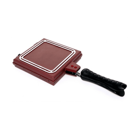 SQUARE Hotdog Waffle Pan 17x17cm, Red